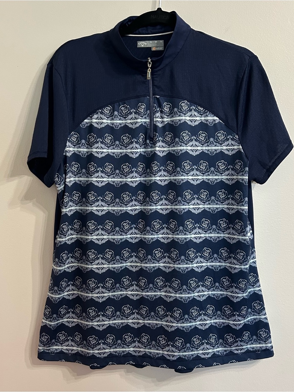Callaway Women’s XL Navy Performance Opti Dri Quarter Zip Golf Polo Sportswear